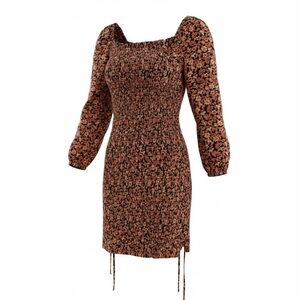 JESSICA SIMPSON🎀Floral Ruched Dress🎀Bell Sleeves🎀Women’s S🎀NWT🎀Bohemian Chic!